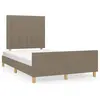 vidaXL Cadre de lit avec tête de lit Taupe 120x200 cm Tissu