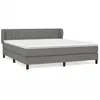 vidaXL Sommier à lattes de lit avec matelas Gris foncé 180x200cm Tissu
