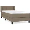 vidaXL Sommier à lattes de lit avec matelas Taupe 80x200 cm Tissu