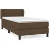 vidaXL Sommier à lattes de lit avec matelas Marron foncé 90x200 cm