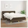 vidaXL Sommier à lattes de lit avec matelas Marron foncé 140x190 cm
