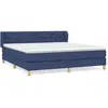 vidaXL Sommier à lattes de lit avec matelas Bleu 160x200 cm Tissu