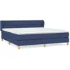 vidaXL Sommier à lattes de lit avec matelas Bleu 180x200 cm Tissu