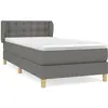 vidaXL Sommier à lattes de lit avec matelas Gris foncé 80x200 cm Tissu