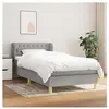 vidaXL Sommier à lattes de lit avec matelas Gris clair 100x200cm Tissu