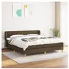 vidaXL Sommier à lattes de lit avec matelas Marron foncé 180x200 cm