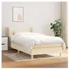 vidaXL Sommier à lattes de lit avec matelas Crème 90x200 cm Tissu
