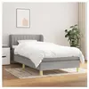 vidaXL Sommier à lattes de lit avec matelas Gris clair 100x200cm Tissu