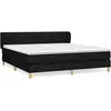 vidaXL Sommier à lattes de lit avec matelas Noir 160x200 cm Tissu