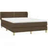 vidaXL Sommier à lattes de lit avec matelas Marron foncé 140x190 cm