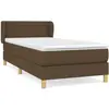 vidaXL Sommier à lattes de lit avec matelas Marron foncé 100x200 cm