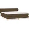 vidaXL Sommier à lattes de lit avec matelas Marron foncé 160x200 cm