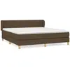 vidaXL Sommier à lattes de lit avec matelas Marron foncé 180x200 cm
