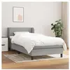 vidaXL Sommier à lattes de lit avec matelas Gris clair 100x200cm Tissu