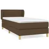 vidaXL Sommier à lattes de lit avec matelas Marron foncé 80x200 cm