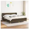 vidaXL Sommier à lattes de lit avec matelas Marron foncé 180x200 cm