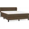 vidaXL Sommier à lattes de lit avec matelas Marron foncé 140x200 cm