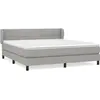 vidaXL Sommier à lattes de lit avec matelas Gris clair 160x200cm Tissu
