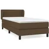 vidaXL Sommier à lattes de lit avec matelas Marron foncé 90x200 cm