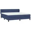 vidaXL Sommier à lattes de lit avec matelas Bleu 180x200 cm Tissu