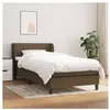 vidaXL Sommier à lattes de lit avec matelas Marron foncé 100x200 cm