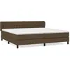 vidaXL Sommier à lattes de lit avec matelas Marron foncé 200x200 cm