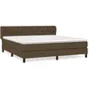 vidaXL Sommier à lattes de lit avec matelas Marron foncé 160x200 cm