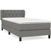 vidaXL Sommier à lattes de lit avec matelas Gris foncé 80x200 cm Tissu
