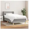 vidaXL Sommier à lattes de lit avec matelas Gris clair 100x200cm Tissu