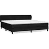 vidaXL Sommier à lattes de lit avec matelas Noir 200x200 cm Tissu