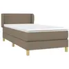 vidaXL Sommier à lattes de lit avec matelas Taupe 80x200 cm Tissu