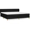 vidaXL Sommier à lattes de lit avec matelas Noir 200x200 cm Tissu