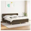 vidaXL Sommier à lattes de lit avec matelas Marron foncé 180x200 cm