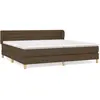 vidaXL Sommier à lattes de lit avec matelas Marron foncé 200x200 cm