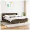 vidaXL Sommier à lattes de lit avec matelas Marron foncé 160x200 cm
