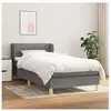 vidaXL Sommier à lattes de lit avec matelas Gris foncé 80x200 cm Tissu