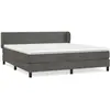 vidaXL Sommier à lattes de lit et matelas Gris foncé 180x200cm Velours
