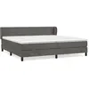 vidaXL Sommier à lattes de lit et matelas Gris foncé 200x200cm Velours