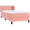 vidaXL Sommier à lattes de lit avec matelas Rose 100x200 cm Velours