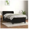 vidaXL Sommier à lattes de lit avec matelas Noir 90x200 cm Velours