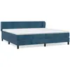 vidaXL Sommier à lattes de lit et matelas Bleu foncé 200x200cm Velours
