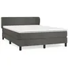 vidaXL Sommier à lattes de lit et matelas Gris foncé 140x200cm Velours