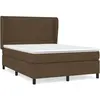 vidaXL Sommier à lattes de lit avec matelas Marron foncé 140x200 cm