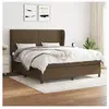 vidaXL Sommier à lattes de lit avec matelas Marron foncé 180x200 cm