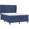 vidaXL Sommier à lattes de lit avec matelas Bleu 140x190 cm Tissu