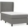 vidaXL Sommier à lattes de lit avec matelas Gris foncé 80x200 cm Tissu