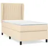 vidaXL Sommier à lattes de lit avec matelas Crème 80x200 cm Tissu