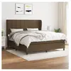 vidaXL Sommier à lattes de lit avec matelas Marron foncé 180x200 cm