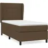 vidaXL Sommier à lattes de lit avec matelas Marron foncé 100x200 cm
