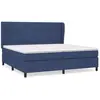 vidaXL Sommier à lattes de lit avec matelas Bleu 200x200 cm Tissu